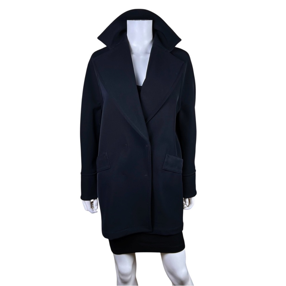 H&M Oversized Nylon Double Breasted Jacket Blazer Coat - Picture 3 of 9
